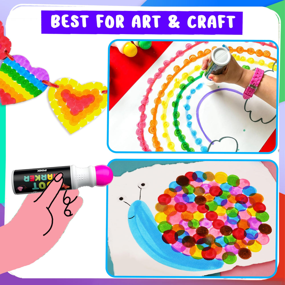 Chalkola washable ink on hands after playtime, easy removal.