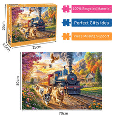 Chalzidar Happy Train puzzle back letters view highlights quadrant guides for easier grouping.