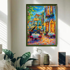 Chalzidar Romantic Piano Night decor idea enhances living room ambiance.