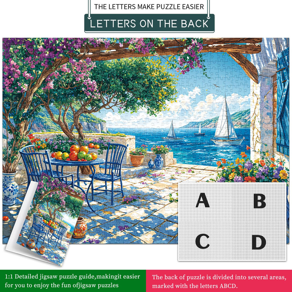 Chalzidar Summer Coast puzzle on table inviting relaxed group activity