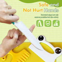Chanking 17-piece kids knife set frog-handle knife adds playful safety features
