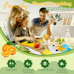 Chanking 17-piece kids knife set orange crinkle cutter for gentle slicing