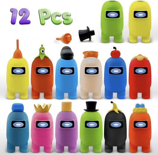 CHANTECA 12-piece space astronaut figures for cake toppers and party decor.