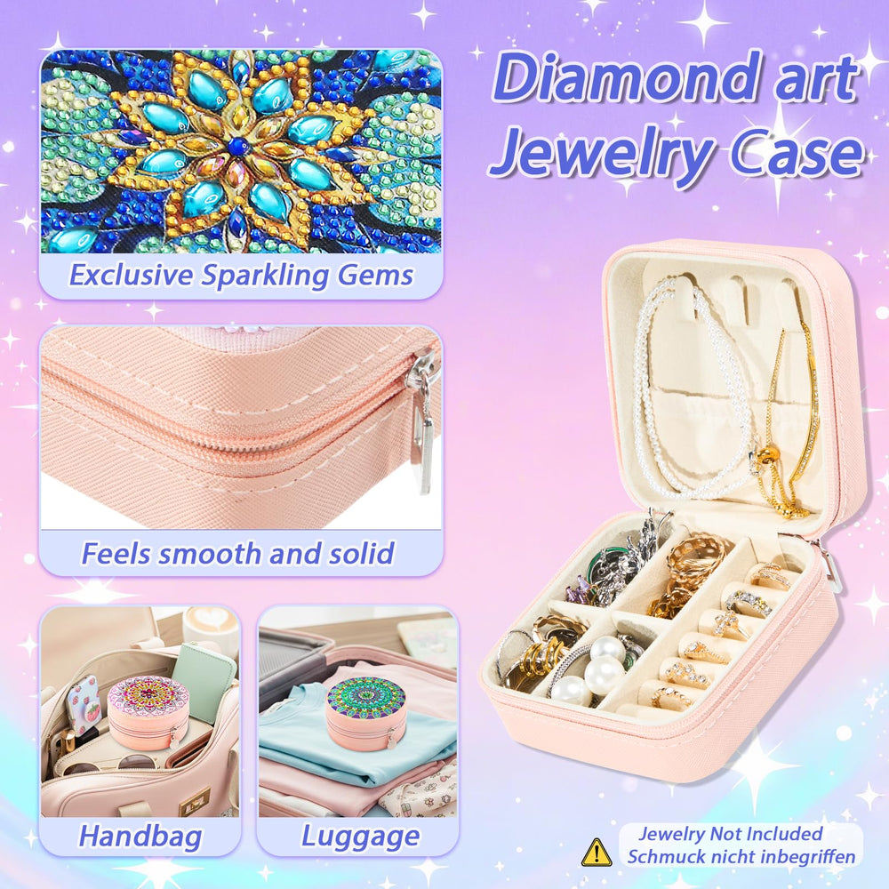 CharySim diamond painting pen and diamonds arranged for easy assembly
