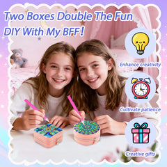 CharySim two jewelry boxes with diamond art essentials for creative at-home projects