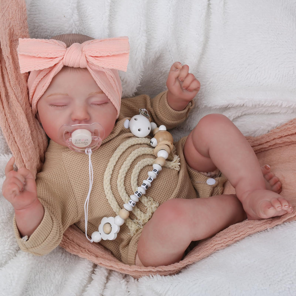 CHAREX Realistic newborn doll hands and feet flexibility enhances posing realism
