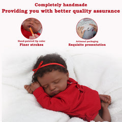CHAREX Reborn doll implanted curls and eyelashes add natural charm