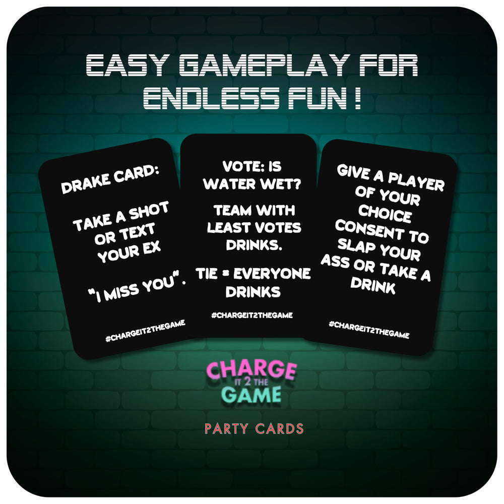 Charge It 2 The Game dares and lyrics card close-up illustrates laughter and shared challenges