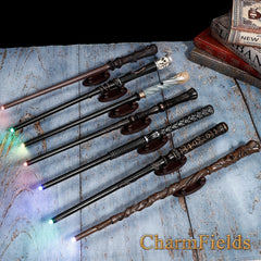 CharmFields Blossom Wand gift set includes wand, stand, cable, spellbook, and gift box for easy gifting.