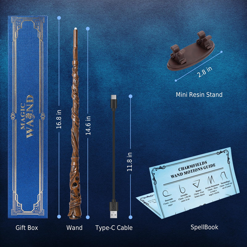 CharmFields Blossom Wand side view shows an illuminated tip ideal for stage performances.