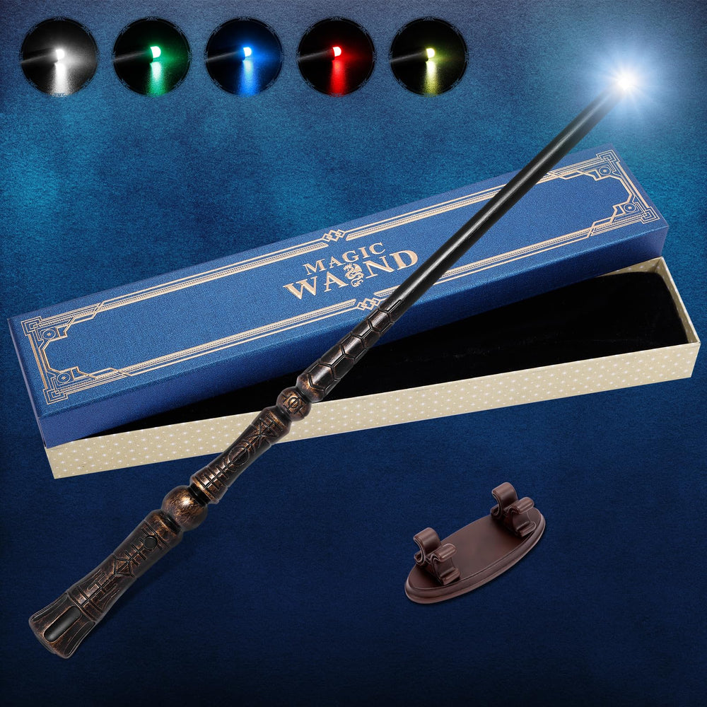 CharmFields light up wizard wand with rune engravings for immersive cosplay experiences.