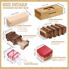 Charniol wooden gift box with secret storage space for small items.