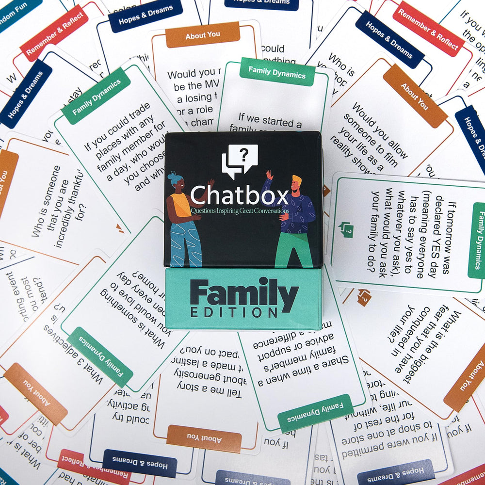 Chatbox 200 prompt cards support playful learning through prompts.