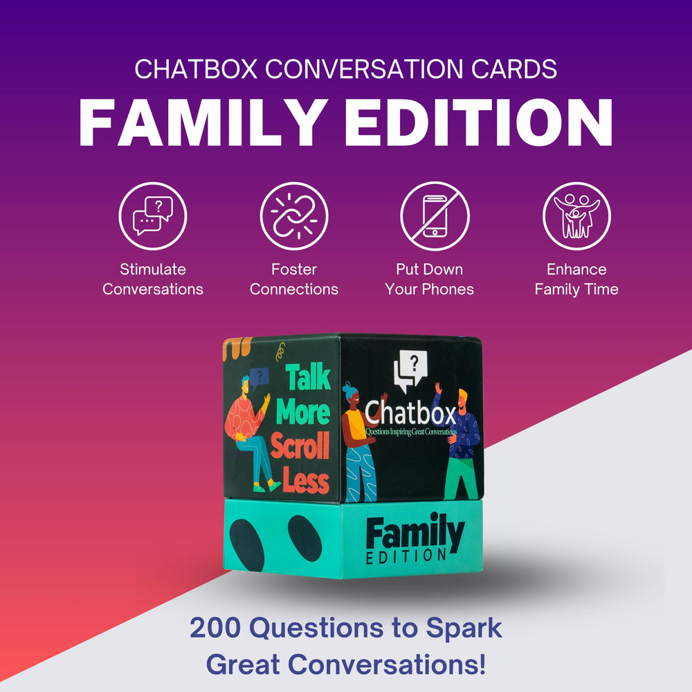 Chatbox 200 prompt cards travel pack ready for road trips.