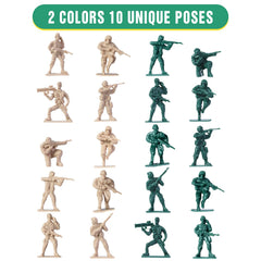 CHAXUNTEN 200pcs army men durable plastic 01 built to last during play