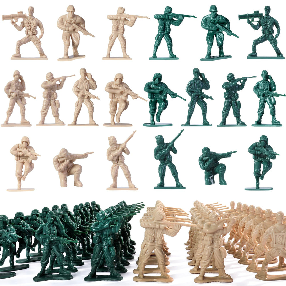 CHAXUNTEN army men green-yellow poses 01 ideal for imaginative play