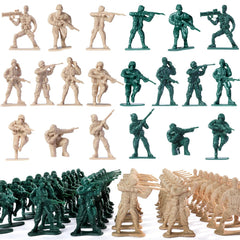 CHAXUNTEN army men green-yellow poses 01 ideal for imaginative play
