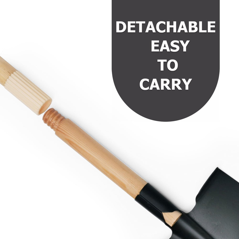 CHEERBANK kids spade with steel head and wooden handle for soil digging.