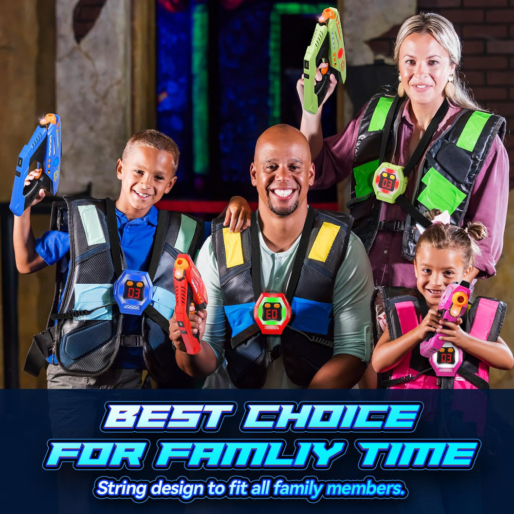 CheerCrew players enjoy backyard laser tag with adjustable lives.