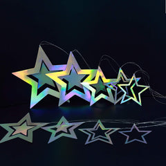 Cheerland iridescent stars create a galaxy backdrop with shifting colors