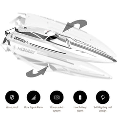 Cheerwing RC boat side profile with sleek hull and sport lines.