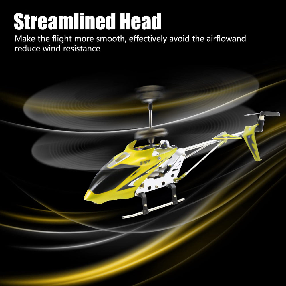 Cheerwing S107 gyro stabilization demo emphasizes precise control and easy handling.
