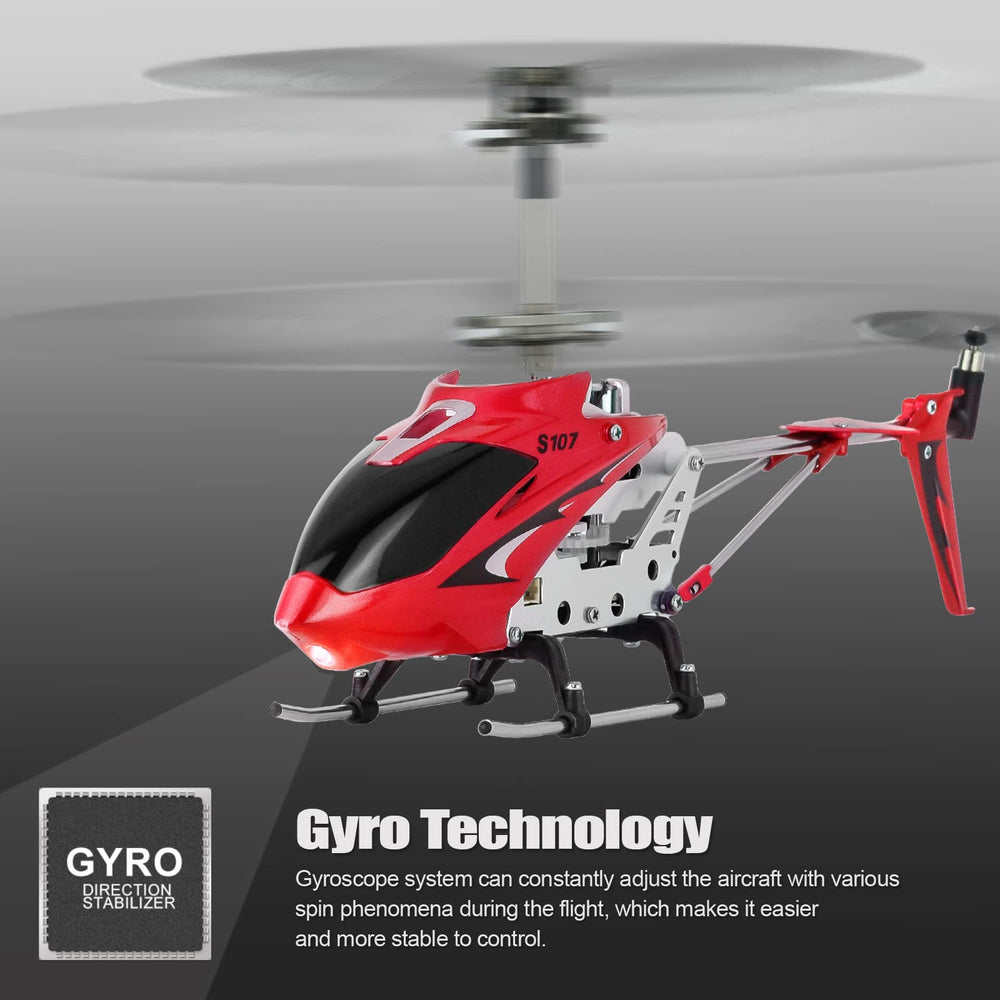 Cheerwing S107 remote control enables precise three-channel maneuvers.