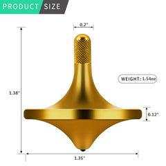 CHEETOP bronze spinning top held in hand for portable play