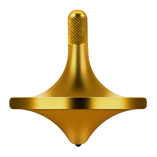 CHEETOP bronze stainless steel spinning top on base with long spin potential