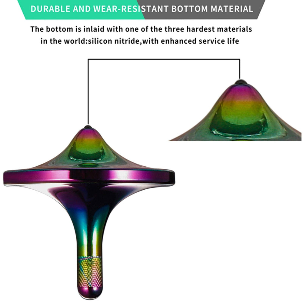 CHEETOP large spinning top delivers long spin time in compact form