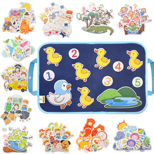 CHEFAN 12-pack felt storyboard pieces for interactive learning and storytelling at home