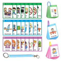 CHEFAN autism communication cards with 120pcs for nonverbal expression and routine cues.