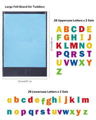 CHEFAN 104 felt letters set includes uppercase and lowercase for word building.