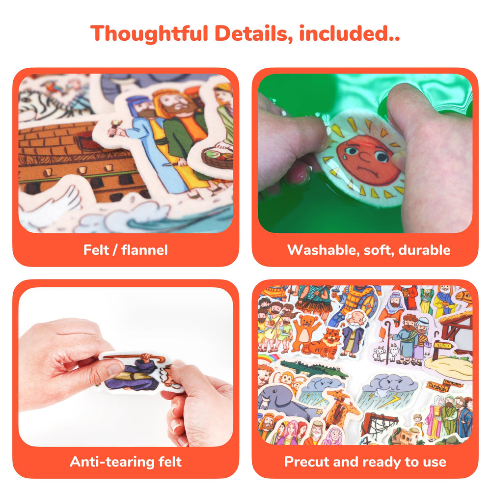 CHEFAN Nativity of Jesus felt pieces for festive, educational scenes