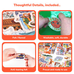 CHEFAN Nativity of Jesus felt pieces for festive, educational scenes