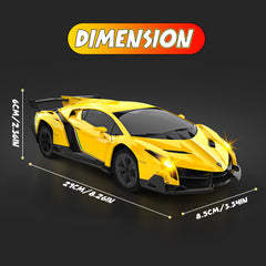 Cheffun Lamborghini RC car drifting with detachable tyres for stylish stunts.