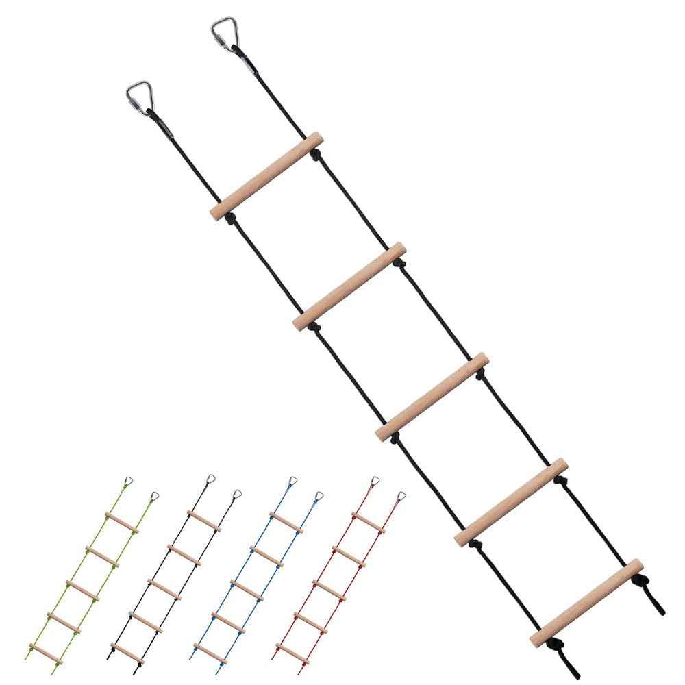 ChengFu kids climbing rope ladder with durable wood and rope for safe play