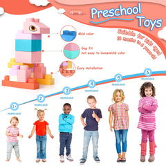 chenxuanbro colorful blocks ideal gift for ages 18 months to 6 years