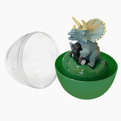Cherislpy four-pack dino toys with pull-back action for quick races.