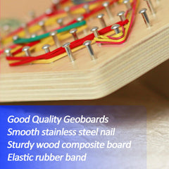 CHEROSIN geoboard showing embedded nails for safe geometric exploration