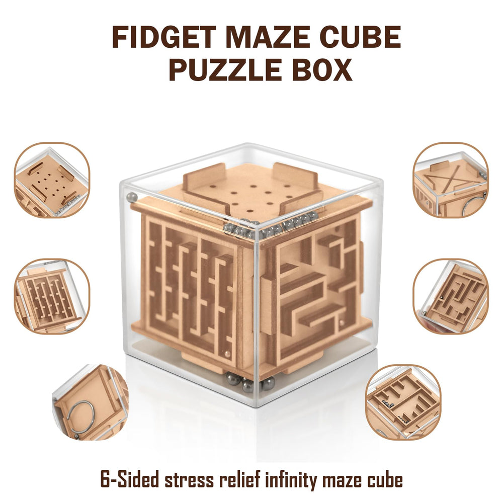 CHEROSIN handheld travel puzzle cube in hand, portable for on-the-go focus and play.
