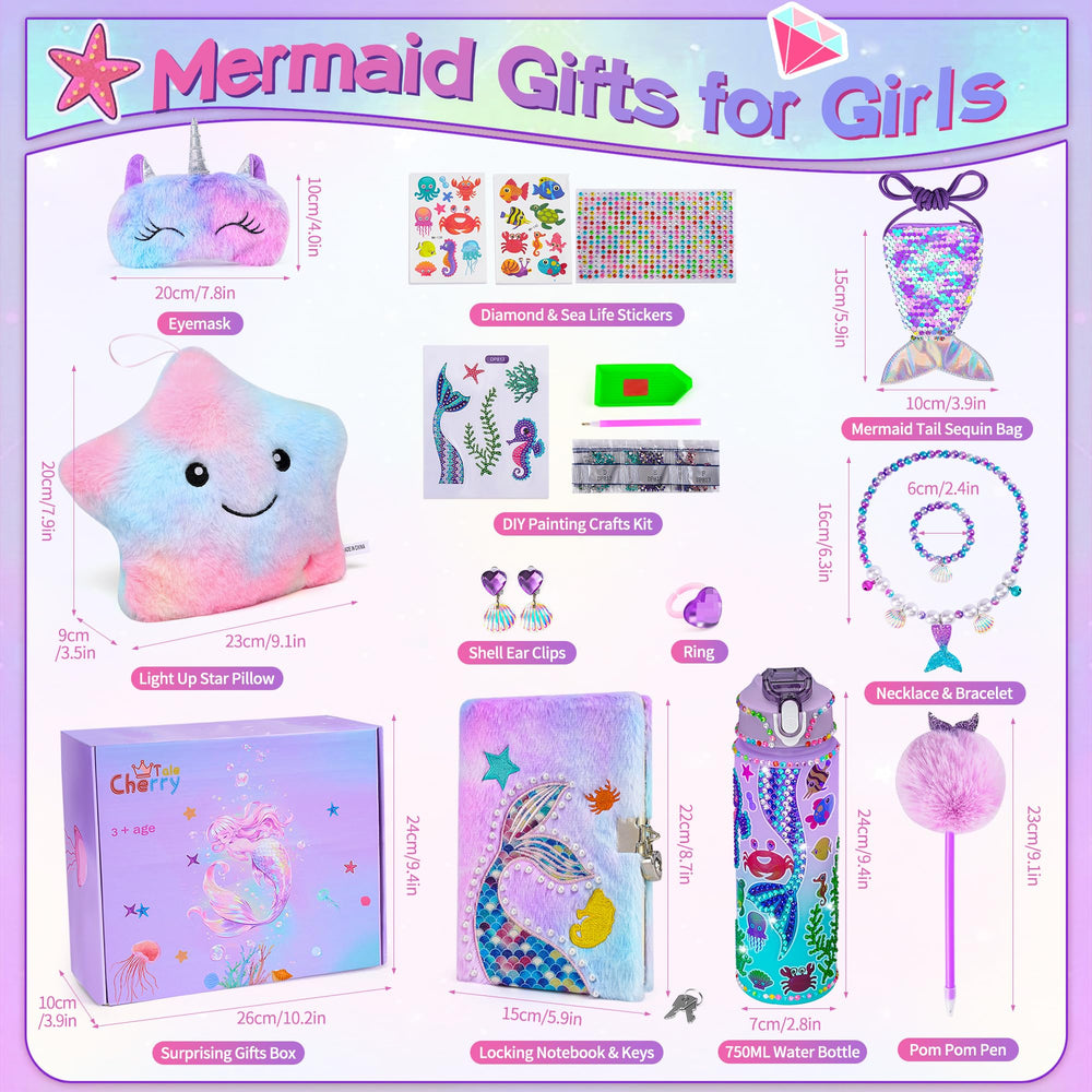 Cherry Tale mermaid diary with lock for private memories