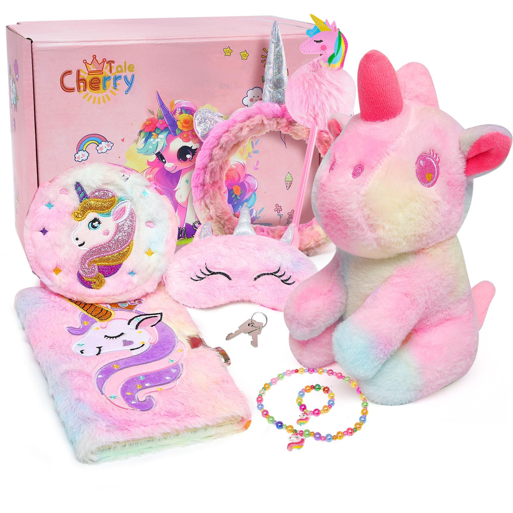 Cherry Tale unicorn gift box with plush diary and accessories for imaginative play