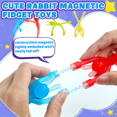 CHESLICR magnetic bunny travel toy blue boosts focus with tactile magnets