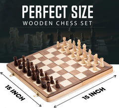 Interior storage with elastic straps holds pieces securely inside the board.