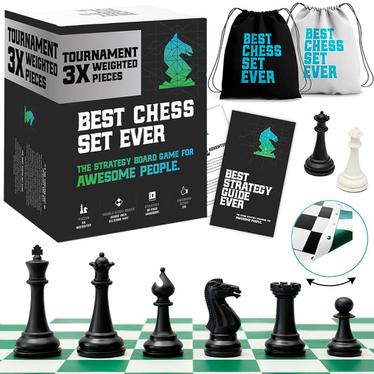 Chess Geeks Best Chess Set Ever double-sided board shown for versatile play