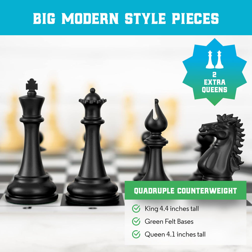 Chess Geeks compact box fits in a backpack for easy transport