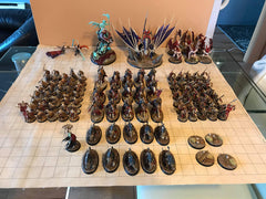 Chessex square-hex grid layout supports precise miniatures placement.
