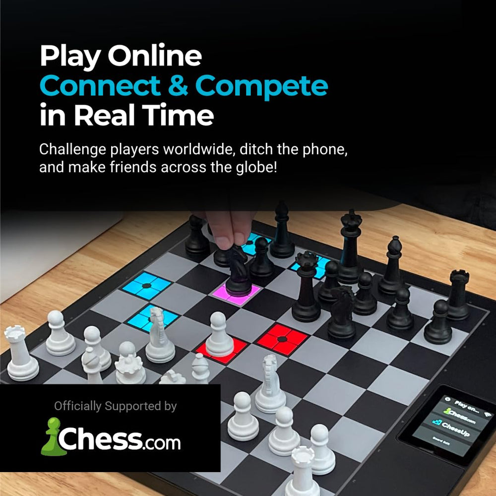 ChessUp 2 TouchSense pieces highlight legal moves for quick learning.