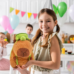 ChezMax capybara plush in 13-inch size for extra hugging comfort.